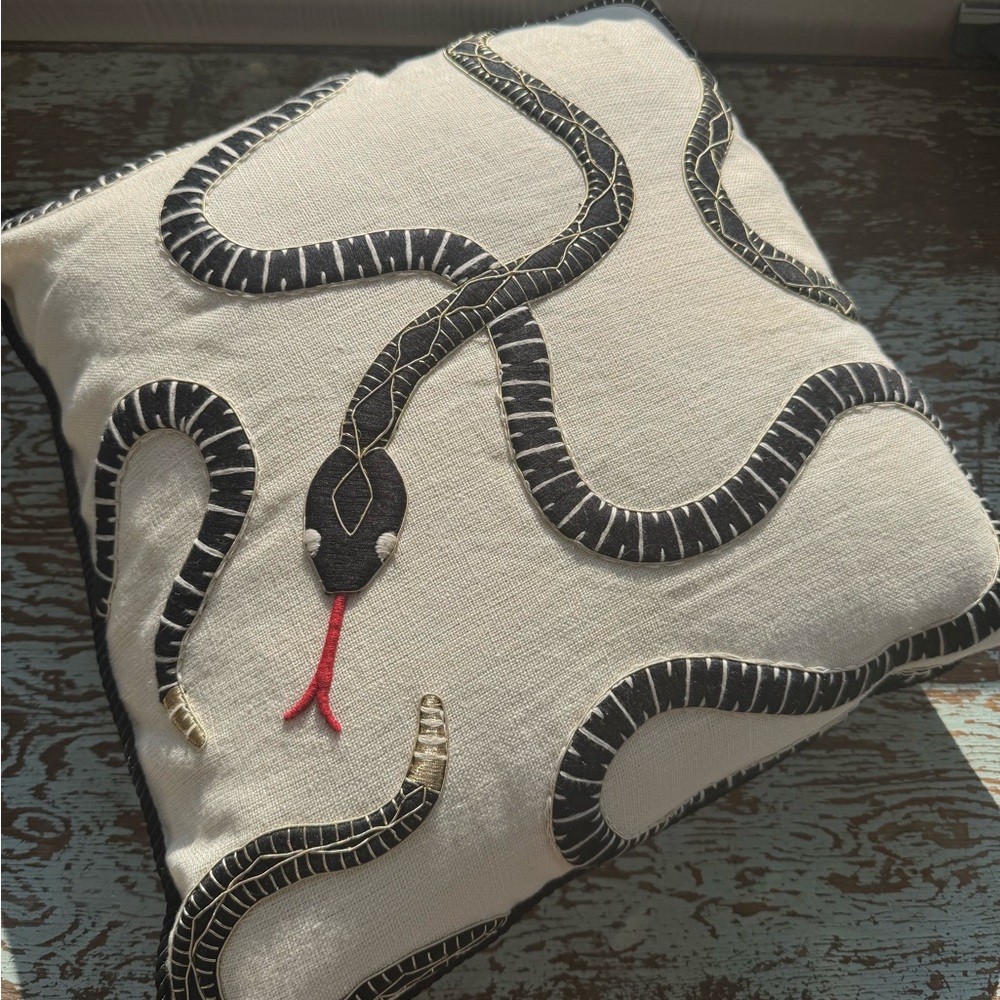 Jonathan Adler Eden Embroidered Pillow ( 20" square )
